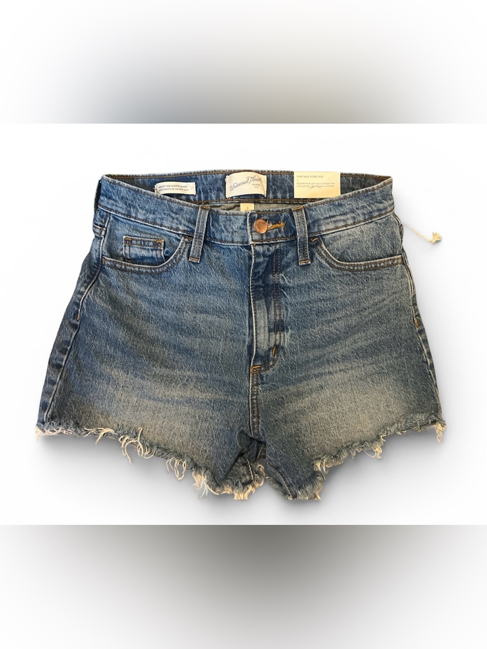 Universal Thread Distressed High-Rise Blue Denim Jean Shorts